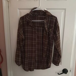 Zara Brown Plaid Shirt